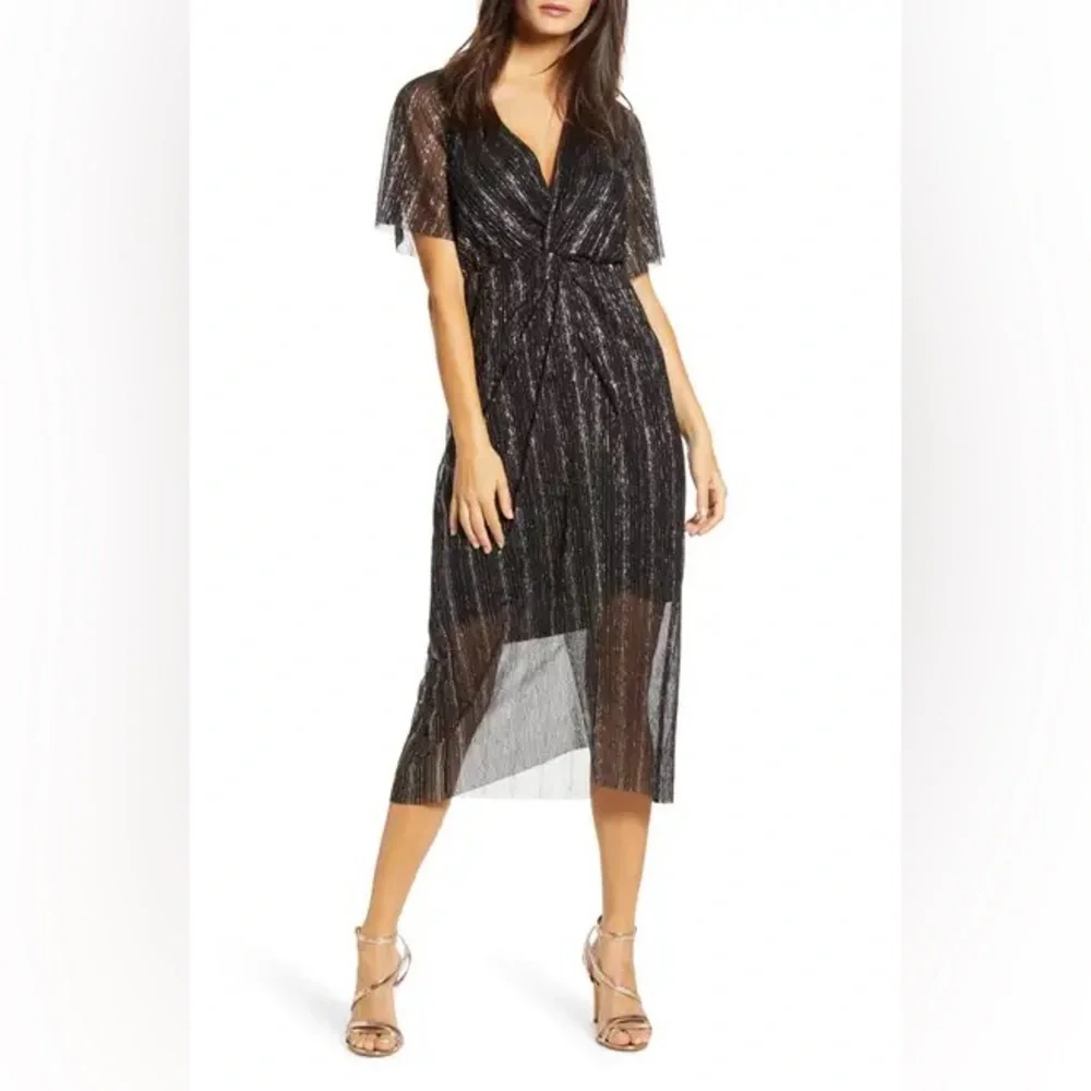 Nordstrom All in Favor Dolman Plisse Midi Dress - Picture 2 of 10